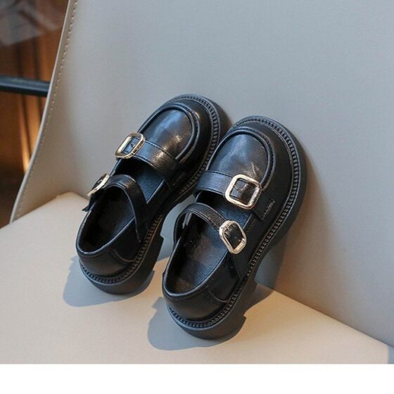 Girls' Leather shoes princess shoes 2024 Spring and Autumn new little girl black campus performance Korean style children's single-layer shoes delivery
