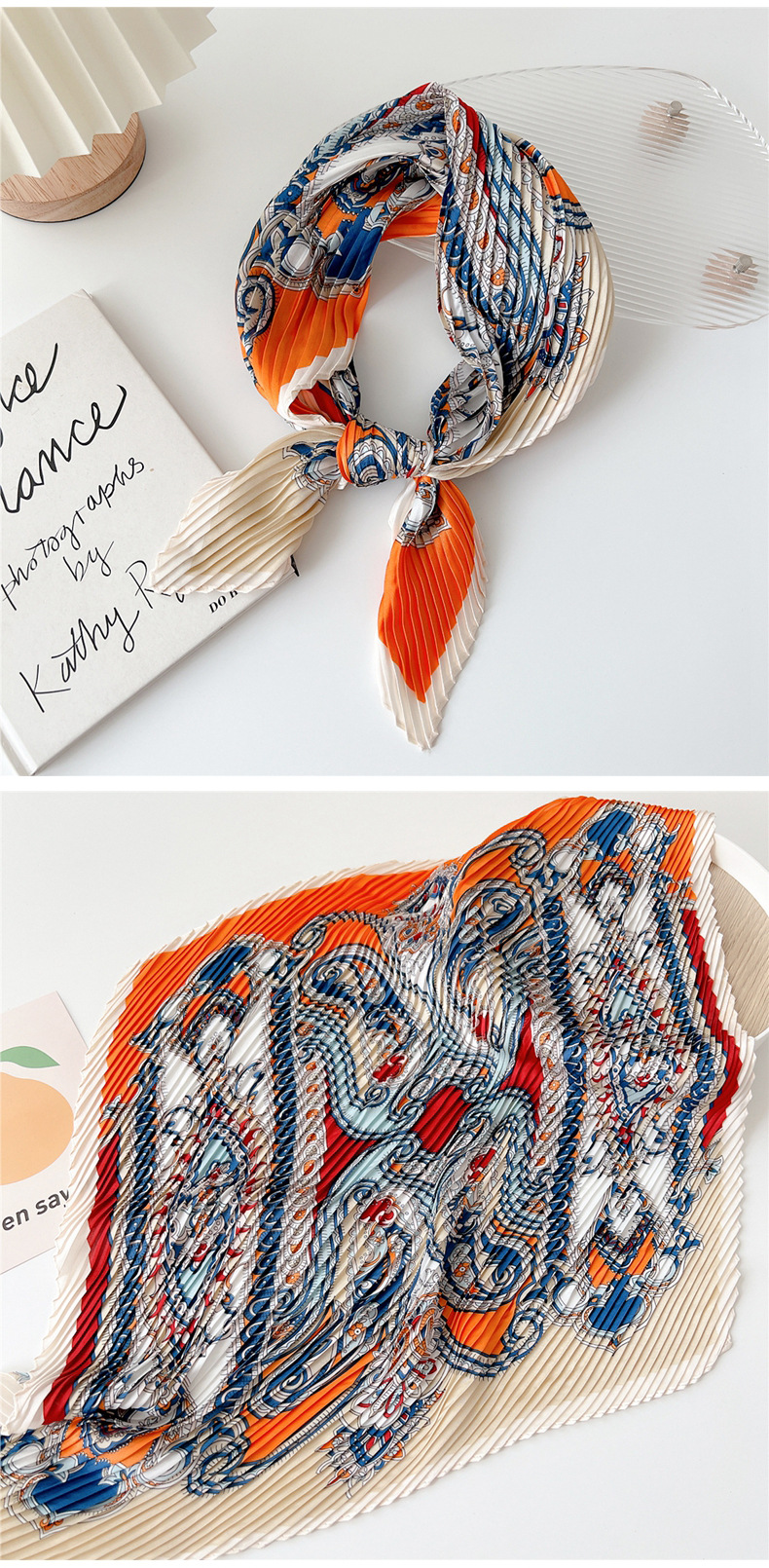 60g Weight Silk Scarf Classification Outdoor, Travel Occasion Polyester Material Printing Pattern Spring&Summer Season Women's Gender Printing Design Elegant Style Women's Elegant Printing Polyester Printing Silk Scarf 19