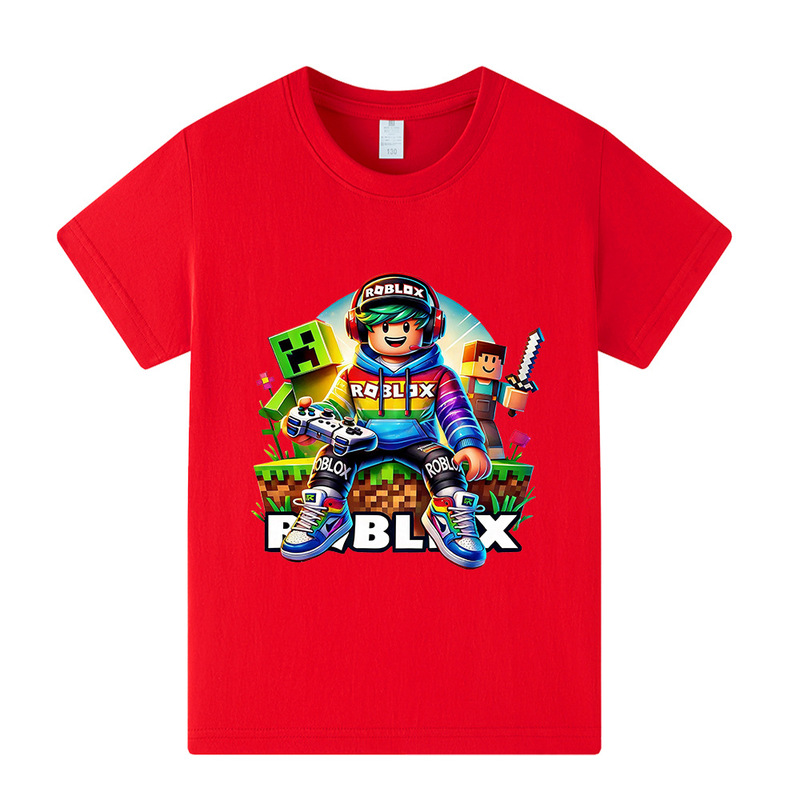 Roblox/Roblox Printed Children's Short-Sleeved T-Shirt Top A1321 Roblox/Roblox Printed Children's Short-Sleeved T-Shirt Top A1321