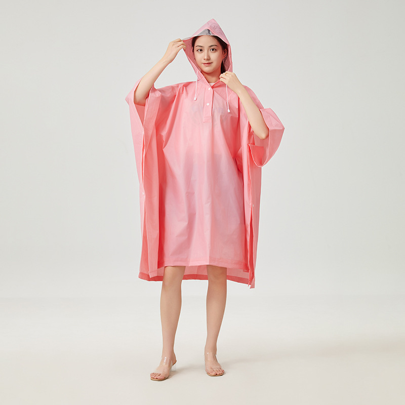 EVA Cloak with Brim Raincoat Non-Disposable Adult Thickened Poncho Portable Outdoor Waterproof Full Body Rain