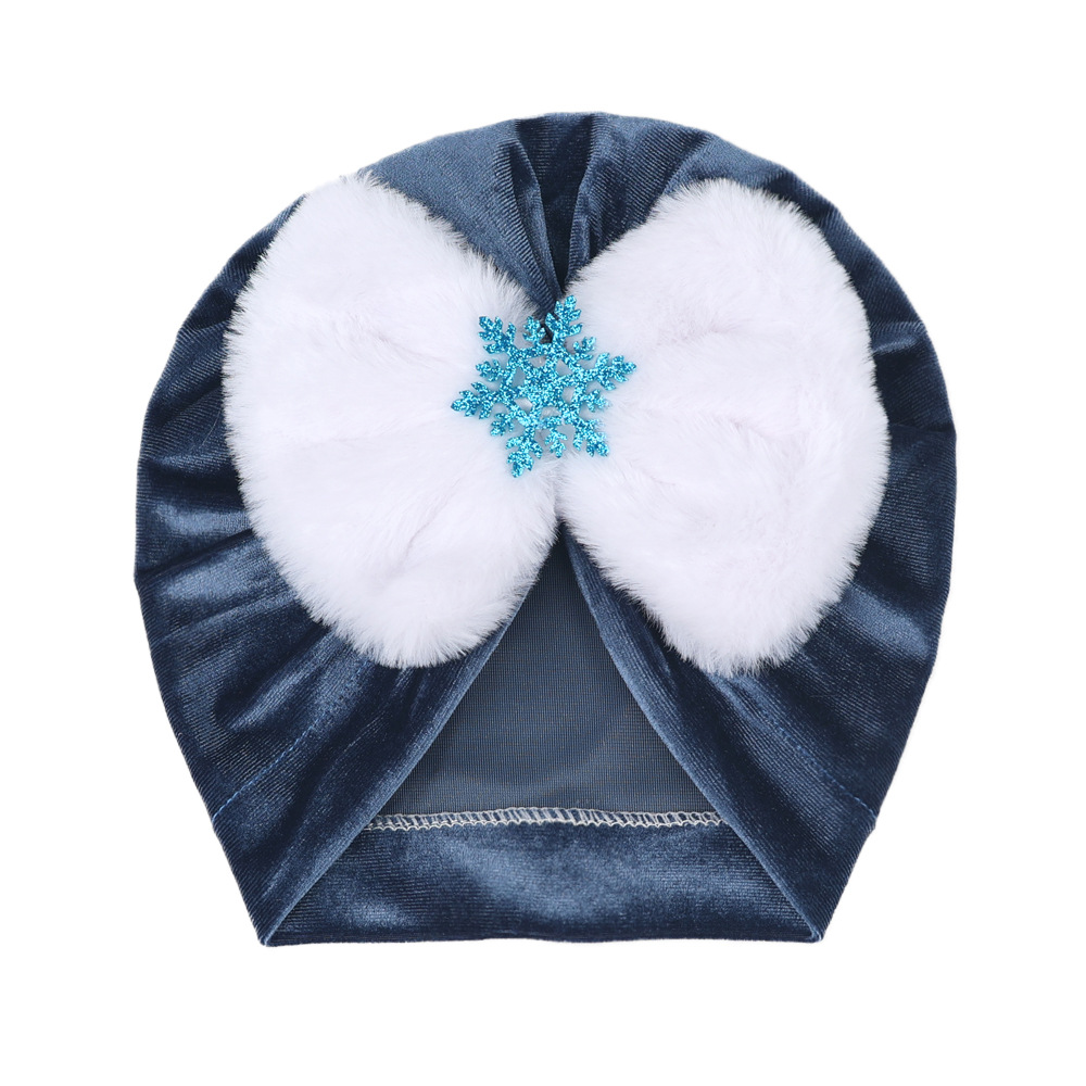 Fashion Snowflake Bowknot Baby Hat display picture 12