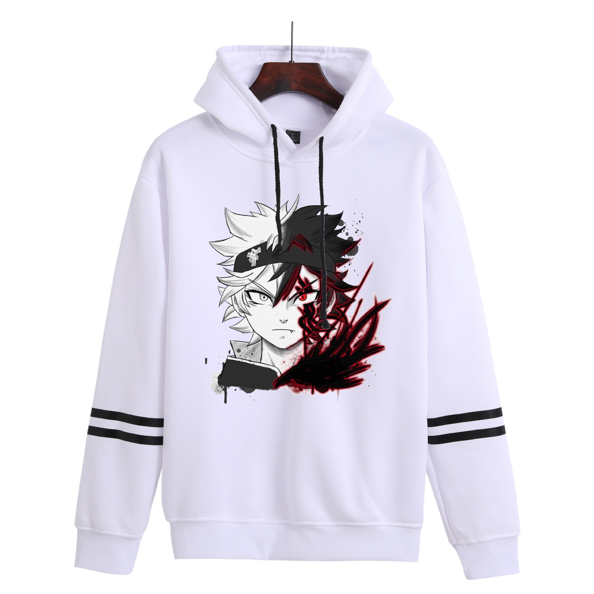 Suéter de nuevo estilo de comercio exterior, entorno de animación, suéter con capucha con estampado digital Black Clover