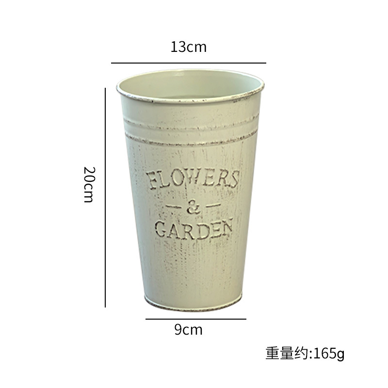 Nuevos productos de fábrica directa ventas retro de hierro despierta flor barril flor florista flor decoración casera barril abrazar barril