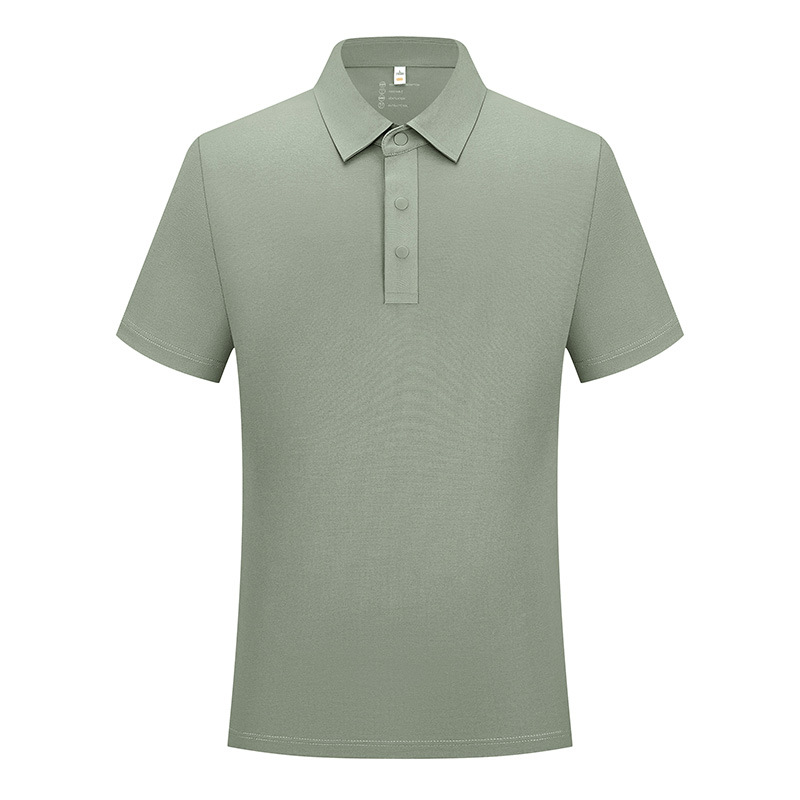 Comercio 50 cuatro cierre sin costura pegamento fresco poliéster algodón amoníaco solapa polo polo hombre personalizado