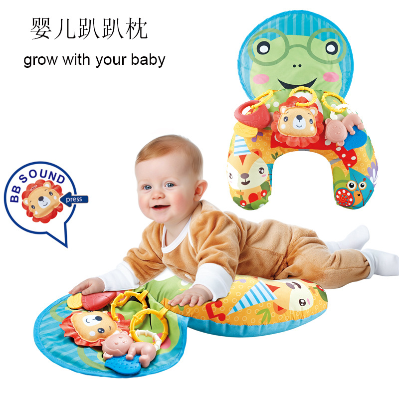 Cross-Border Amazon Baby Tummy Time Pillow Play Mat Newborn Head-Up Training Pillow Baby U-Shaped Learning Tummy Time Pillow in Stock
