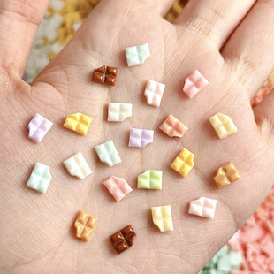 New Resin Luminous Mini Chocolate Macaron Color Nail Jewelry DIY Nail Ear Wear Armor