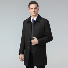 专柜高档羽绒服冬季新款高品质时尚中长款简约商务休闲风衣外套男