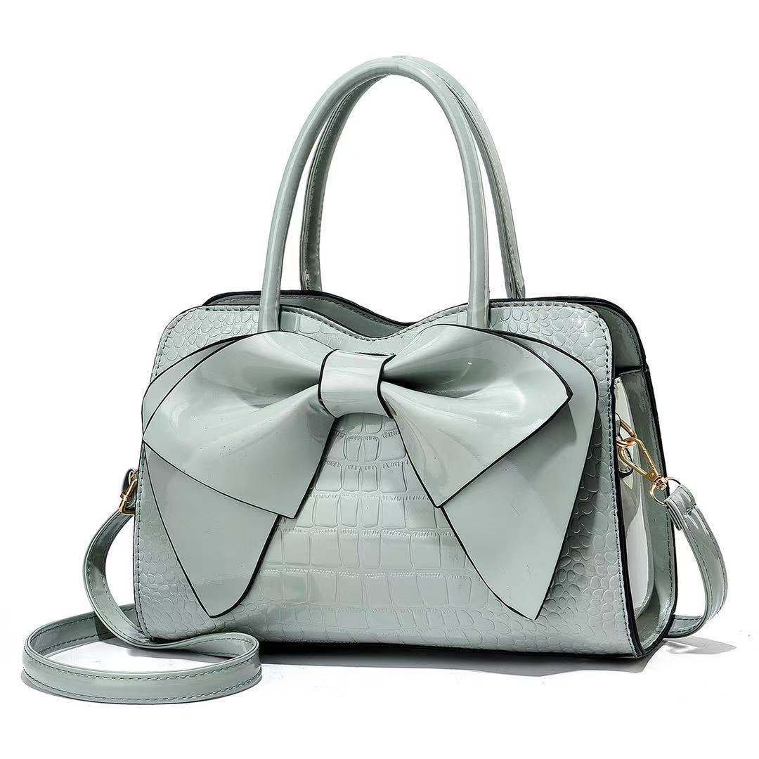 Shoulder Bag Bags Type Shopping Occasion Women's Large All Seasons Pu Leather Solid Color Fashion Bowknot Square Zipper Shoulder Bag