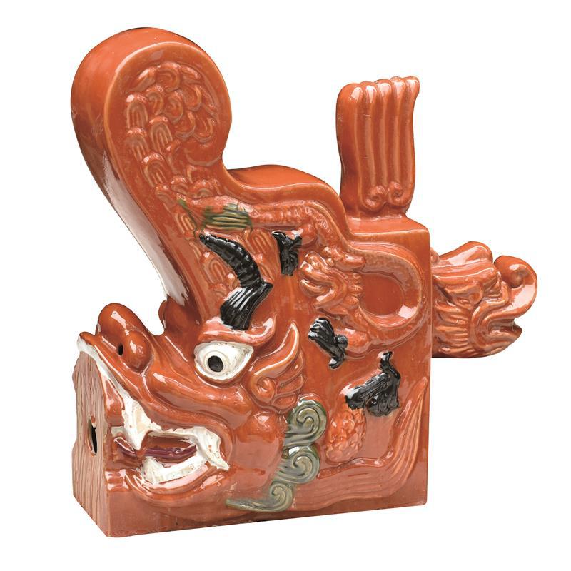 现货仿古寺庙脊上兽古建屋顶牌坊琉璃瓦配件龙吞脊瓦隔热防水