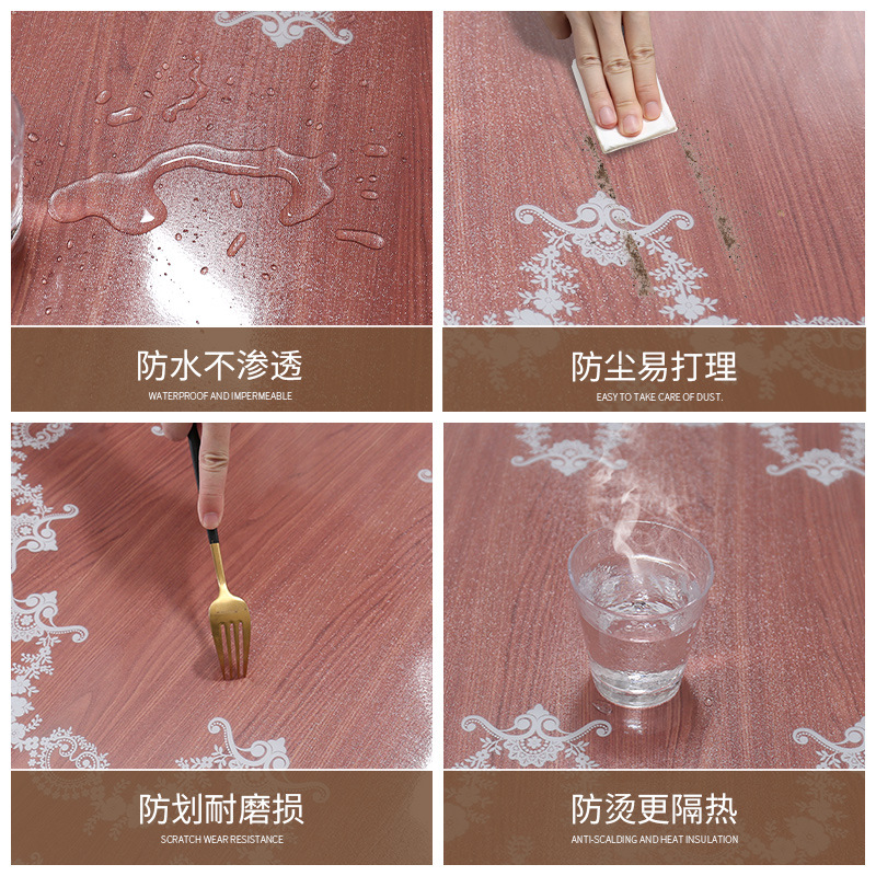 X6RO床頭櫃墊子軟玻璃防塵罩蓋布 蕾絲透明桌布pvc防水桌墊水