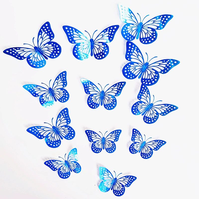 Полуж Butterfly 3D полый имитационный металлический бабочек настенный декор для дома гостиной трехмерная бабочка декоративная наклейка