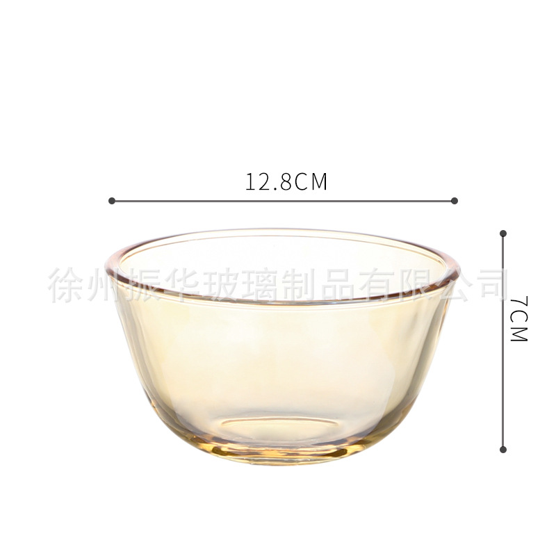 Nueva ensaladera de vidrio dorado hogar tazón para hornear horno de microondas resistente a altas temperaturas especial transparente y cuenca sopa