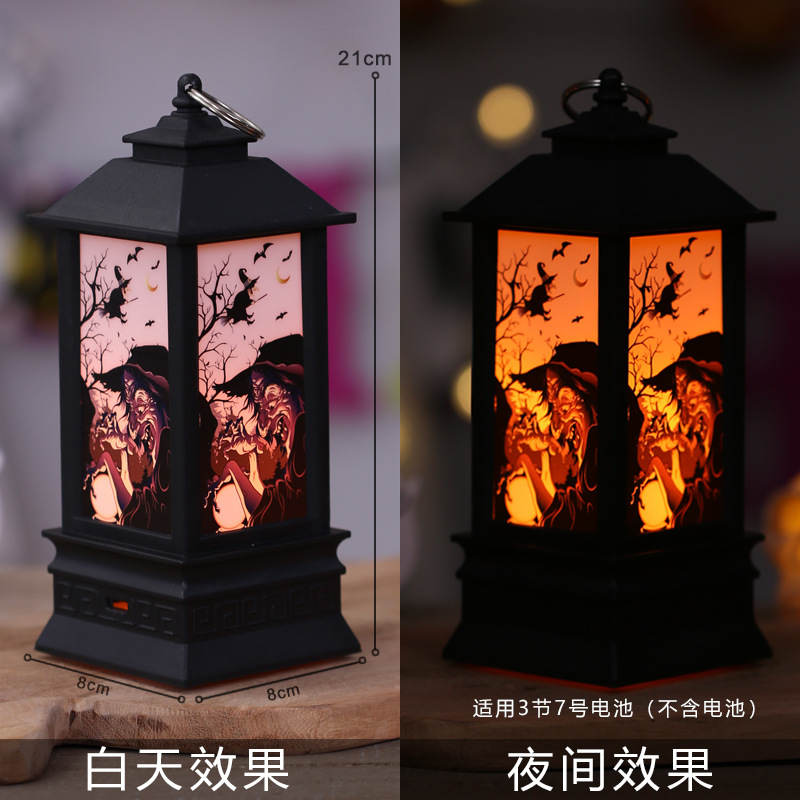 Decoraciones de Halloween Decoración de luz de viento Luz de vela electrónica LED Bar de Halloween Atmósfera de terror Accesorios de vestir