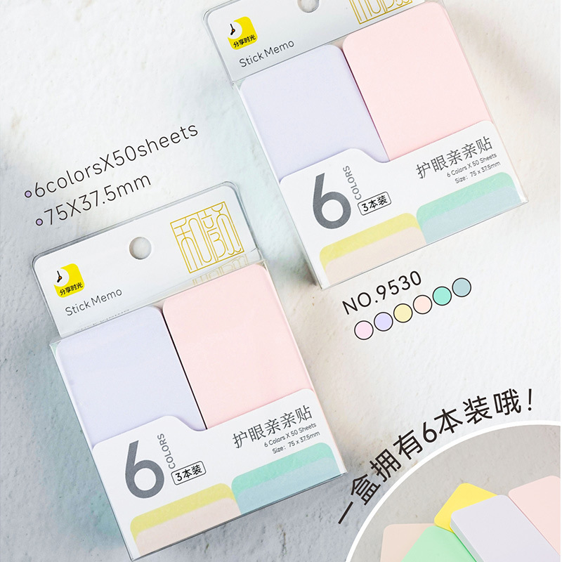 Papel de nota adhesiva de índice de hojas sueltas en color creativo Papel de nota adhesiva Herramienta de cuenta manual para estudiantes Papel de nota rasgado