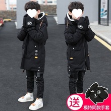 儿童装男童冬装棉衣外套2025新款冬季中大童长款男孩加厚羽绒棉服