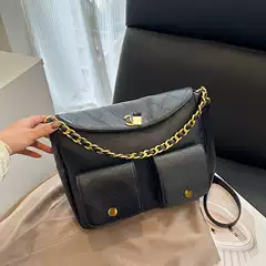 Chanel-Style Quilted Chain Shoulder Bag Large Capacity Luxury Texture Fashionable Crossbody Hobo Bag