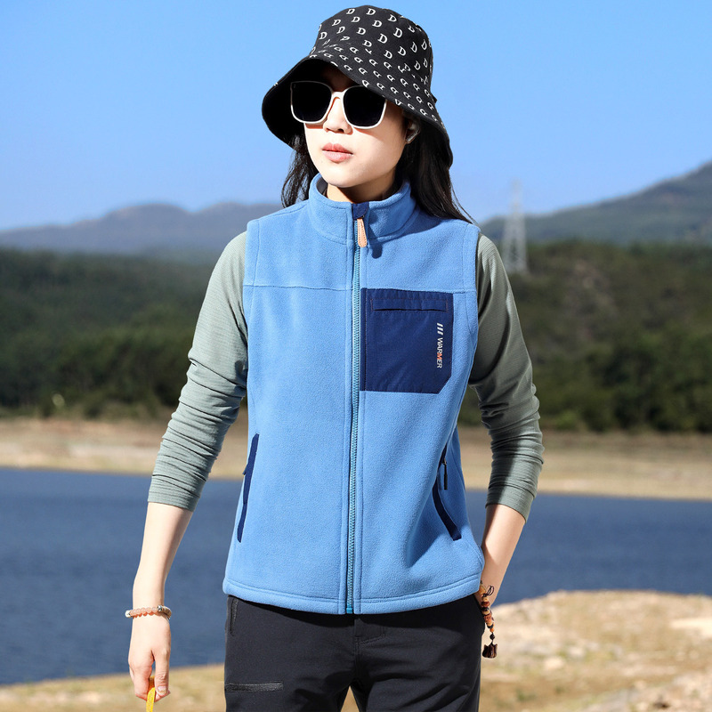 Outdoor Sports Fleece Vest for Women in Autumn and Winter, Middle-Aged and Elderly Mothers, Winter Polar Fleece Vest, Outer Vest and Waistcoat