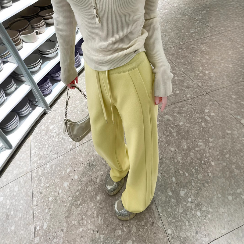 2025 Spring New Narrow Slimming high quality Cotton Casual Pants Women's Sports Pants