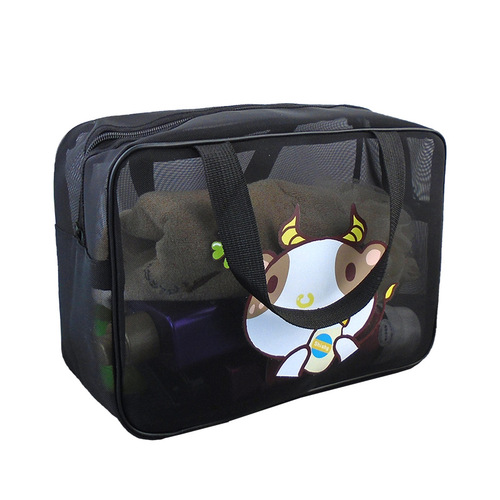 Toilet bag women's portable men's travel bath bag portable transparent mesh bathroom makeup storage bag bath pocket bag
