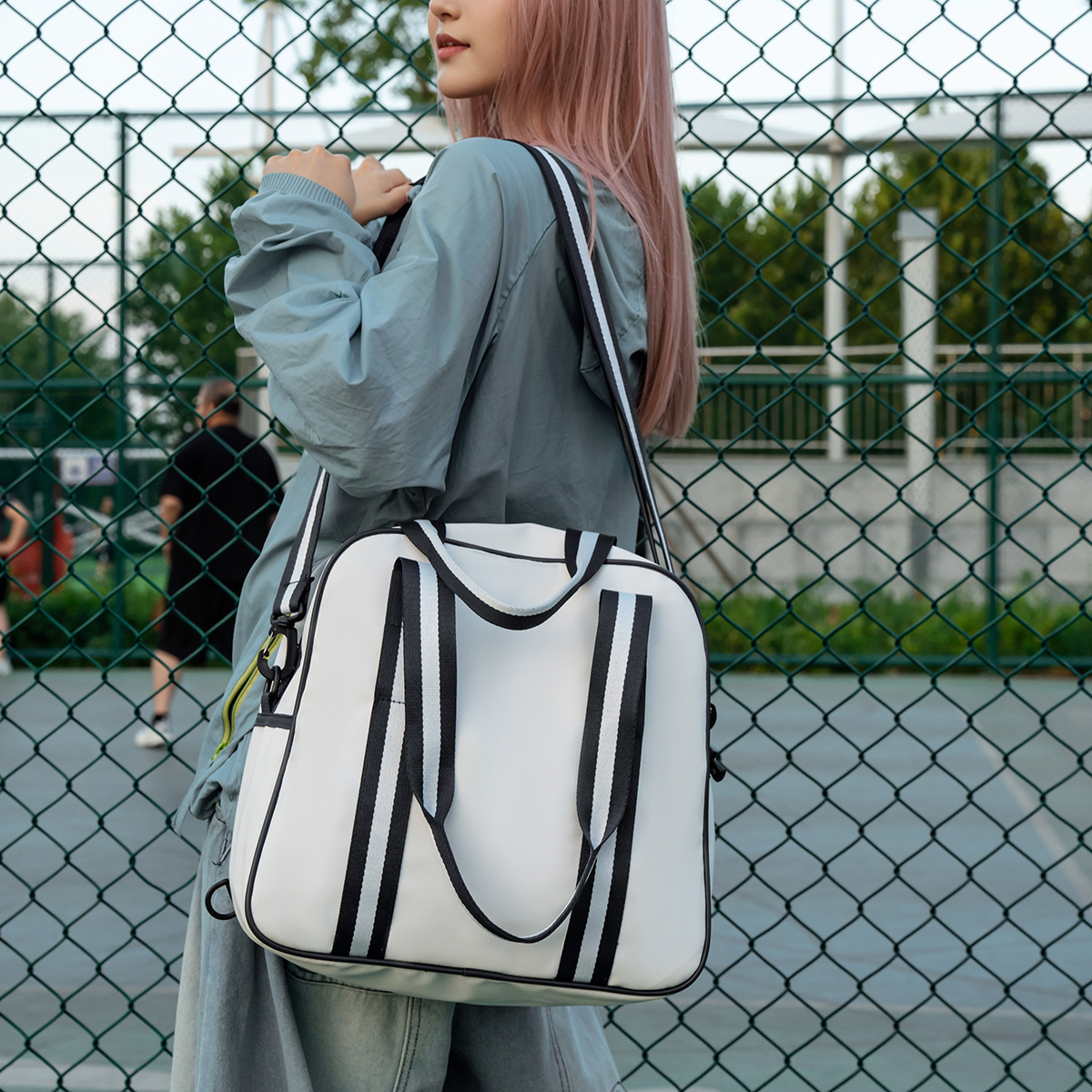 Multifunctional Badminton Racket Large Capacity Sports Fitness Handheld Tennis Bag Trendy New Unisex_desvips.com
