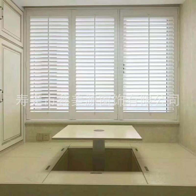 Basswood paulownia breathable window folding blinds American European style blinds sliding folding shutter door