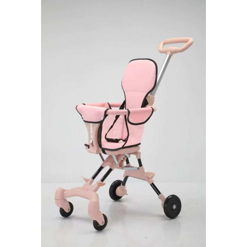 Caminar para bebés confortável, ligero y plegable, carrito de cuatro ruedas para bebés de dos vías para niños caminando para bebés