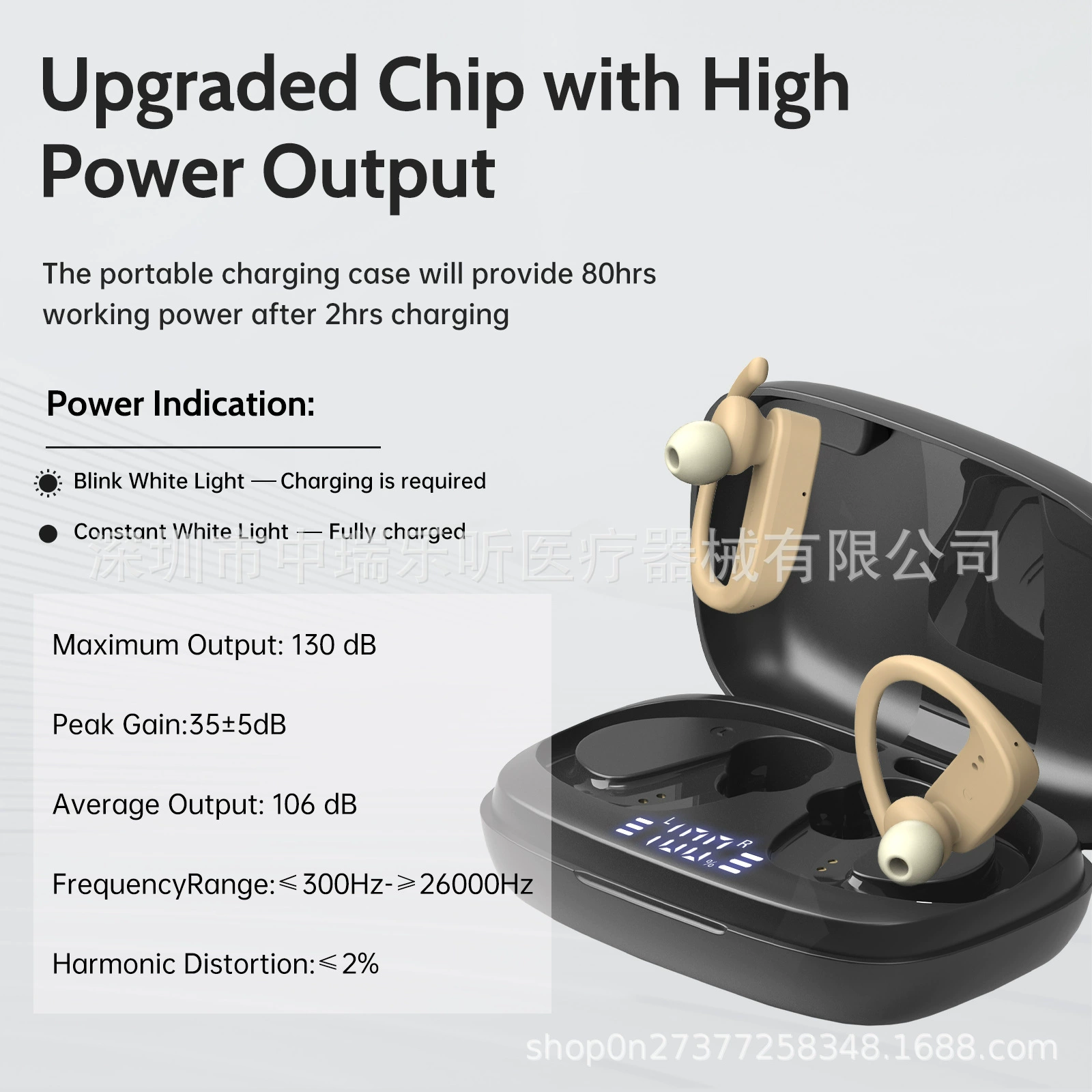 Digital hearing aid ZR-H715A DSP chip AI smartman voice recognition noise reduction and comfortable source factory