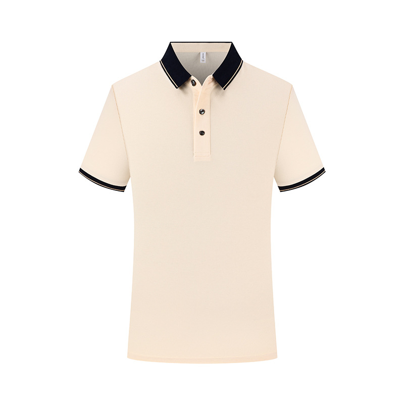 210g de algodón de fibra larga de Xinjiang con cuello a juego de color POLO ropa de trabajo personalizada impresa ropa de trabajo de catering de verano personalizada image 6