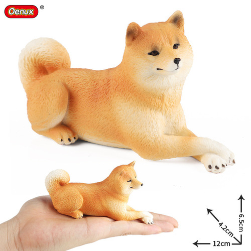 Children's solid simulation wildlife model Shiba Inu Corgi pet dog model gift toy cognitive ornaments