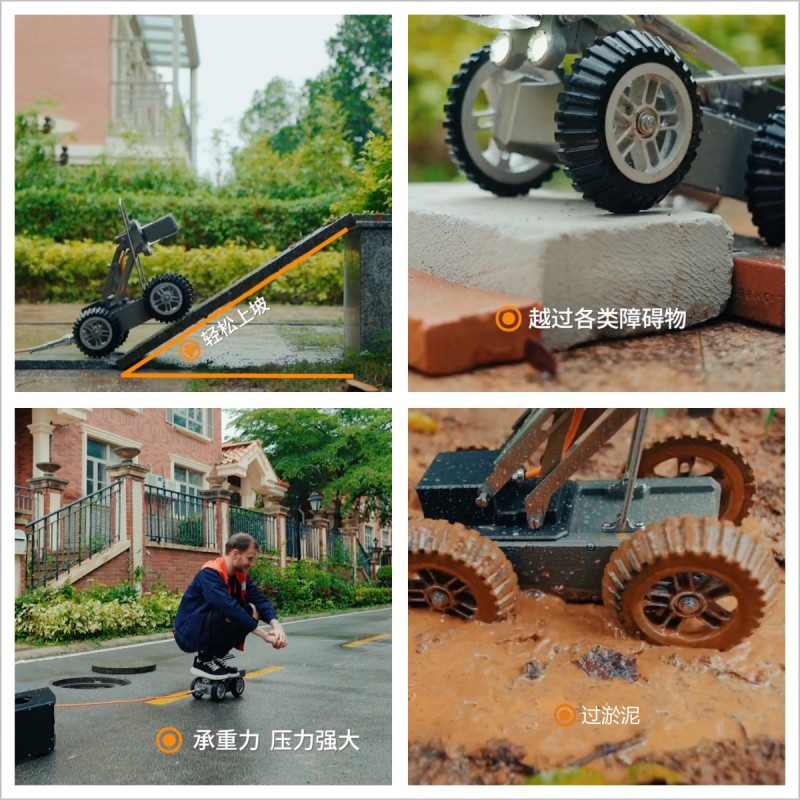Senpan boru hattı robotu endüstriyel endoskop kamerası, iç video incelemesi için belediye dedektörü geniş açılı.