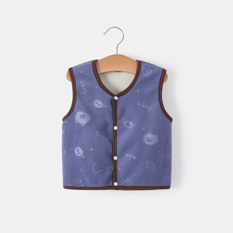 Chaleco de bebé Otoño e Invierno forrado de lana engrosada Chaleco de bebé para hombres y mujeres chaleco recién nacido chaleco cálido de invierno