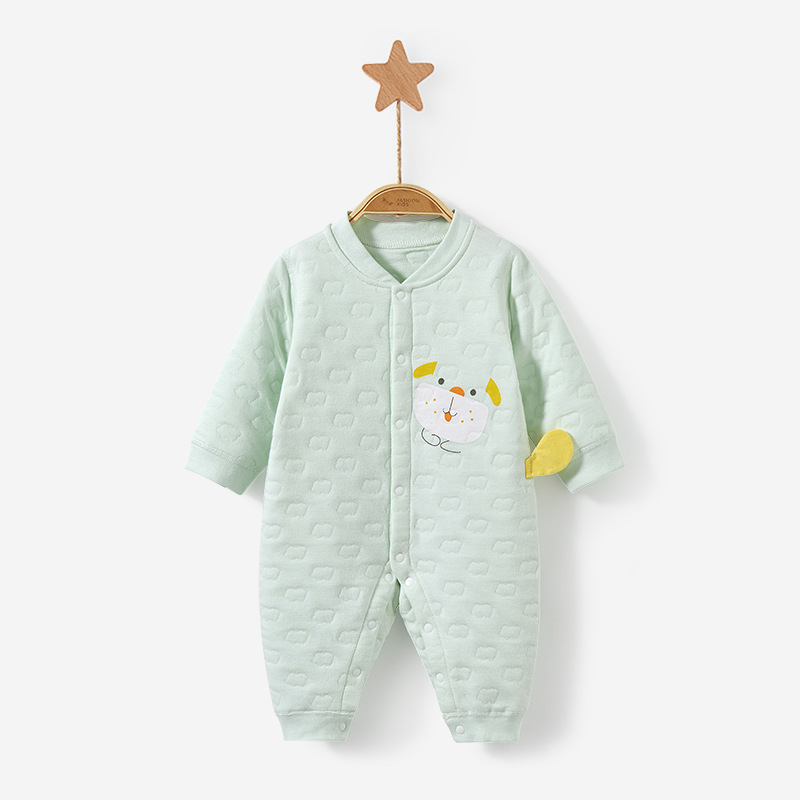 Mono para bebé para primavera, otoño e invierno, ropa unisex para recién nacido, algodón acolchado, pelele cálido de algodón puro, conjunto de otoño para bebé. image 11