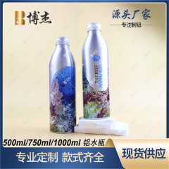 メーカーカスタマイズされた 500 ミリリットル飲料水アルミボトル食品グレードのジュース飲料コーヒービール包装盗難防止キャップアルミ缶