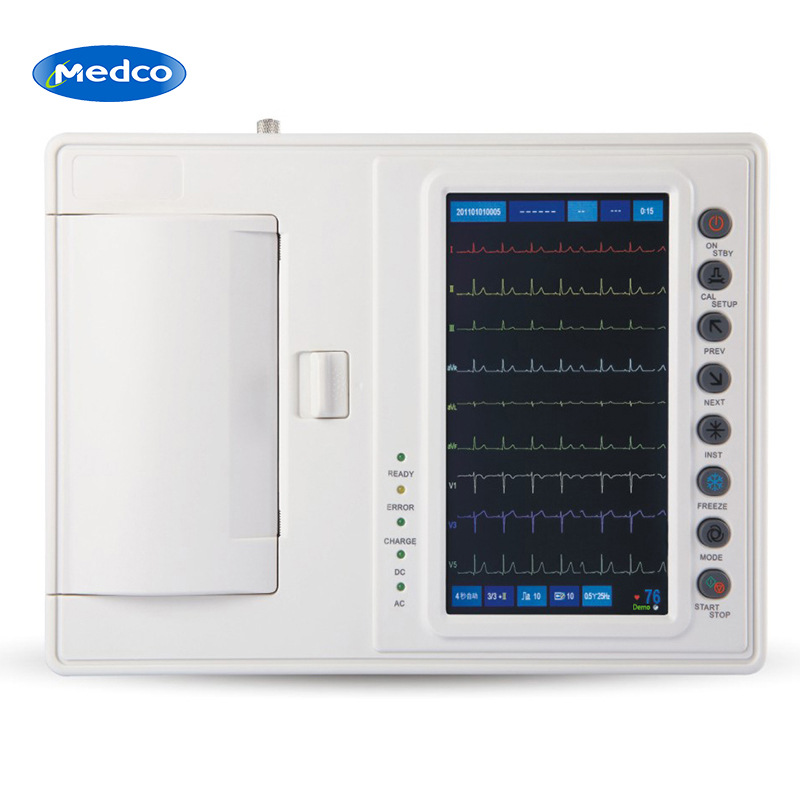 跨境专供ECG-1206A心电图机6通道便携式人用全自动分析心电检测仪