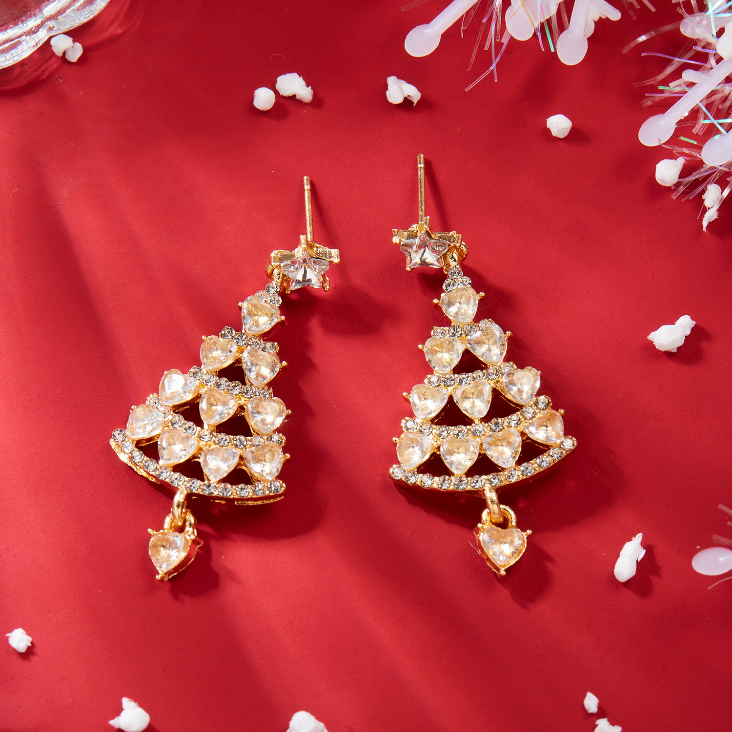 Star Christmas Tree Earrings