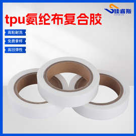 TPU热熔胶膜双面背胶带胶氨纶纱复合用于鲨鱼瑜内裤腰部粘合