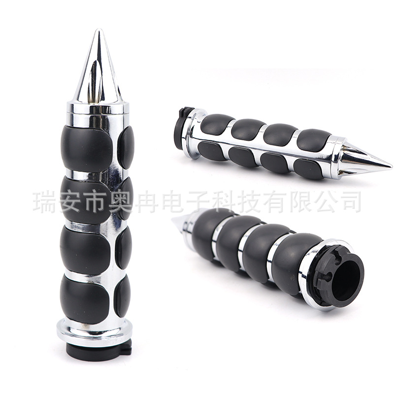 Retro Harley handle cover motorcycle modification accessories pointed zinc alloy grip car handle glue 25MM without help