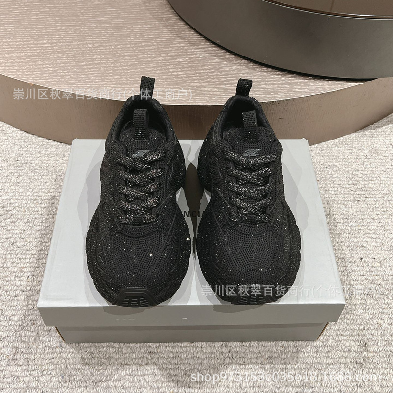 莆田纯原巴黎Sneaker满钻系列老爹鞋3XL网眼绑带潮流男女跑步鞋|undefined