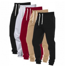 Pantalones Deportivos 2D de Color Liso para Hombre de Poliéster, Ligeramente Elásticos, para Deportes Urbanos