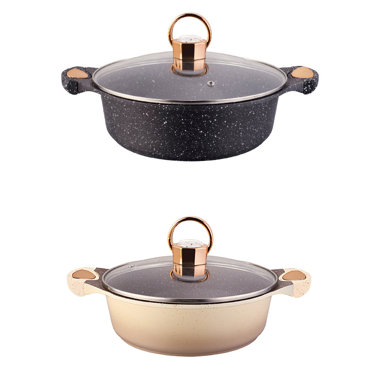 9 piezas de cocina antiadherente set de cocina set de granito fondo de mármol