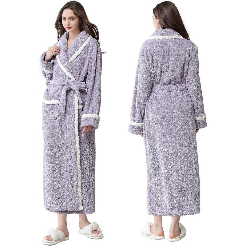 P5649 Dropshipping Aliexpress Amazon Cross-Border New Women's Long Stuffed Bathrobe: Soft and Fluffy