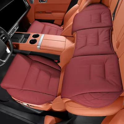 Seat cushion, seat cover – for Skoda Car Seat - fully-enclosed-memory-foam-seat-cushion-volcano-red-3-pieces-in-front-and-back-rows