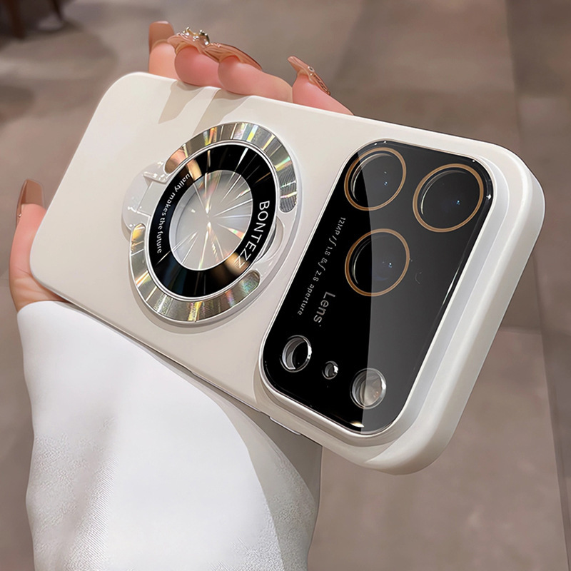 适用iPhone17PROMAX手机壳肤感磨砂苹果17Air大视窗磁吸支架防摔|undefined