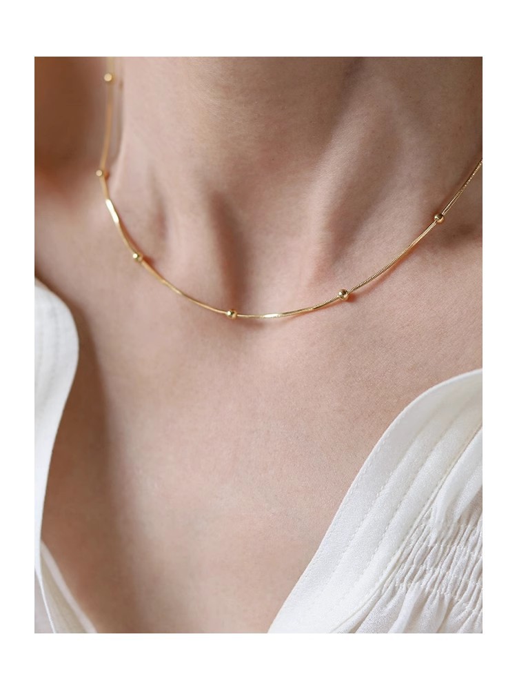 Necklace Classification Simple Style Solid Color Titanium Steel Necklace