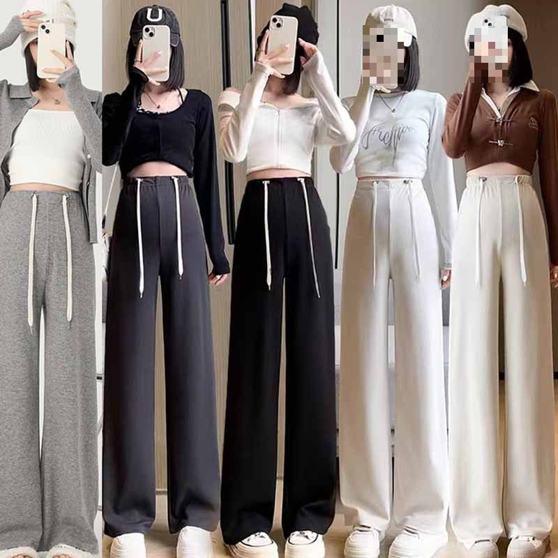 Maternity Wear Casual Drawstring Straight-Leg Pants with Pig Nose Buckle, Available in Five Colors, Versatile Post-Pregnancy Wide-Leg Pants Maternity Wear Casual Drawstring Straight-Leg Pants with Pig Nose Buckle, Available in Five Colors, Versatile Post-Pregnancy Wide-Leg Pants
