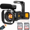 Black wide-angle lens, handheld microphone, 128G