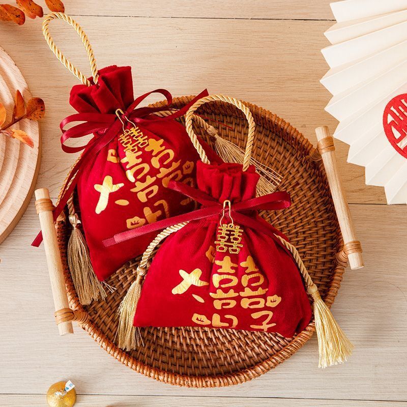 Bolsa de dulces de la boda embalaje de la boda compañero de mano bolsa de regalo azúcar luna llena de dulces bolsa de cordón bolsa de dulces de la boda