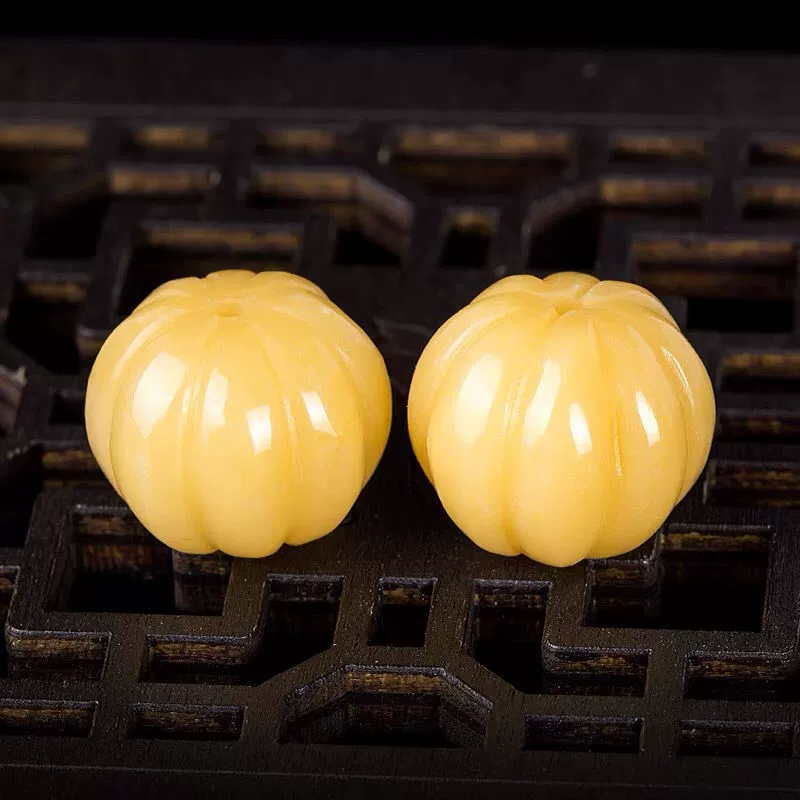 Русские янтарные тыквенные бусины из пчелиного воска, бусины-фонарики с разделенными бусинами, браслет Vajra Star Moon Bodhi 108, аксессуары