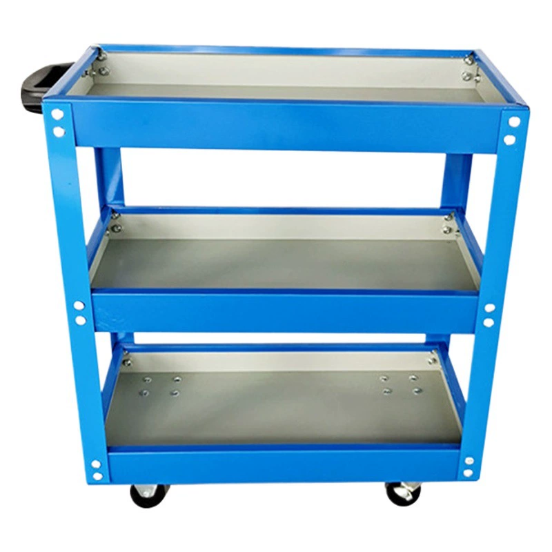 Утолщенная трехслойная Мобильная тележка для ремонта автомобилей, тележка для рулевых деталей с тормозными колесами для заводской мастерской, тележка для инструментов