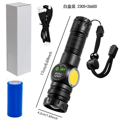 UV fənərlər Strong Light Flashlight Screen Magnet - 2305-flashlight-26650